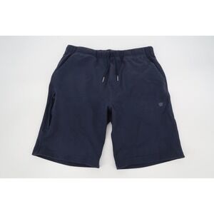 Mack Weldon Mens Large Navy Ace Sweatshorts Knit Drawstring Stretch Sweat Shorts